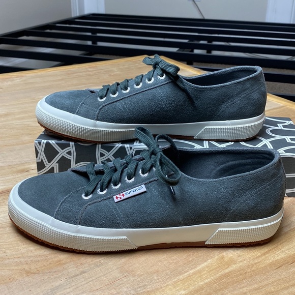 Superga Men’s Grey Suede Lace-up Sneakers Size 8 (Women’s Size 9.5) - Picture 3 of 9